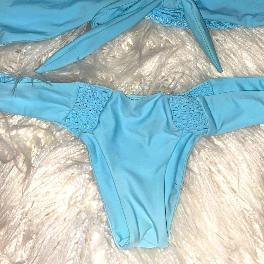 Frankie's Bikinis Light Blue Swimwear